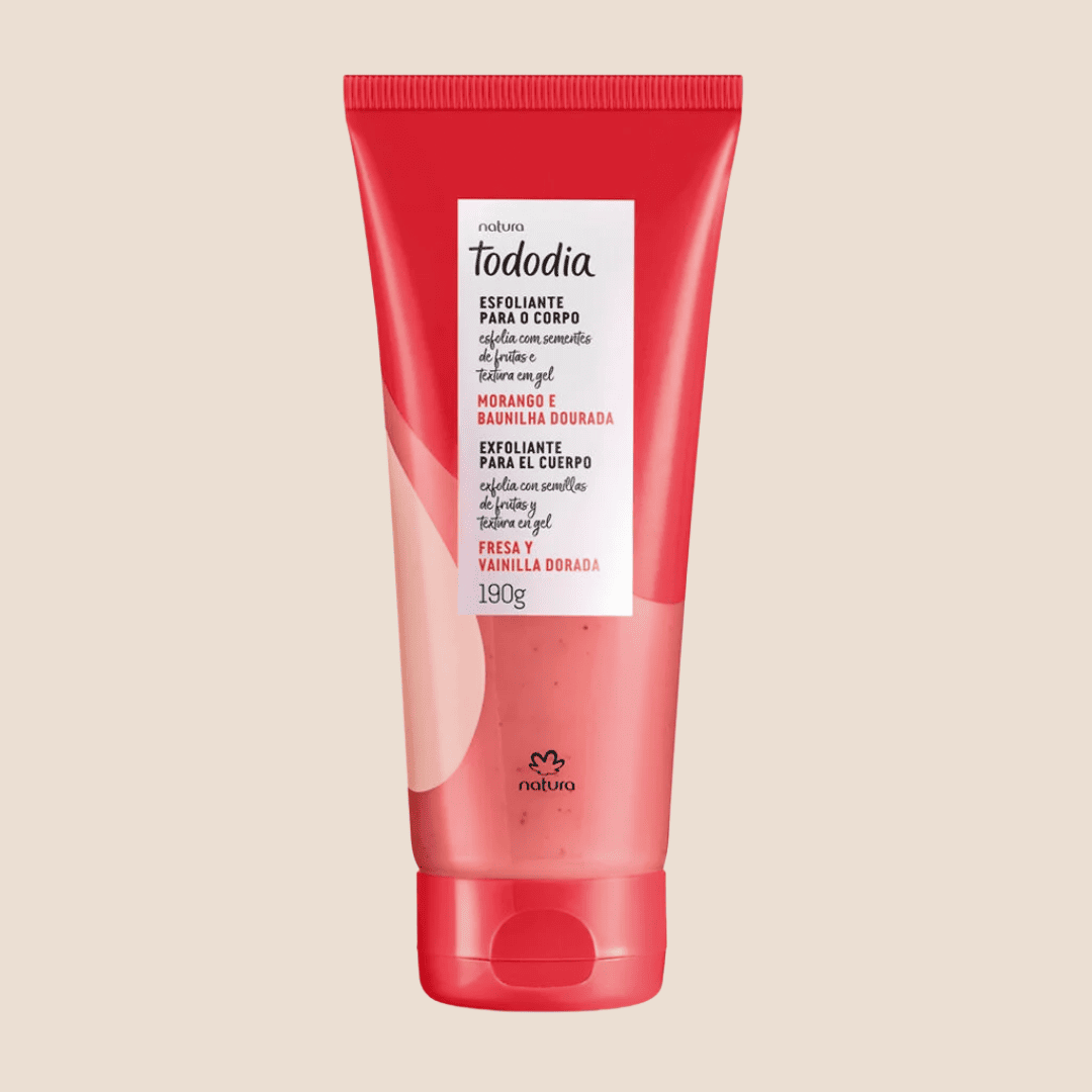 Exfoliante para el cuerpo Tododia Fresa y Vainilla Dorada