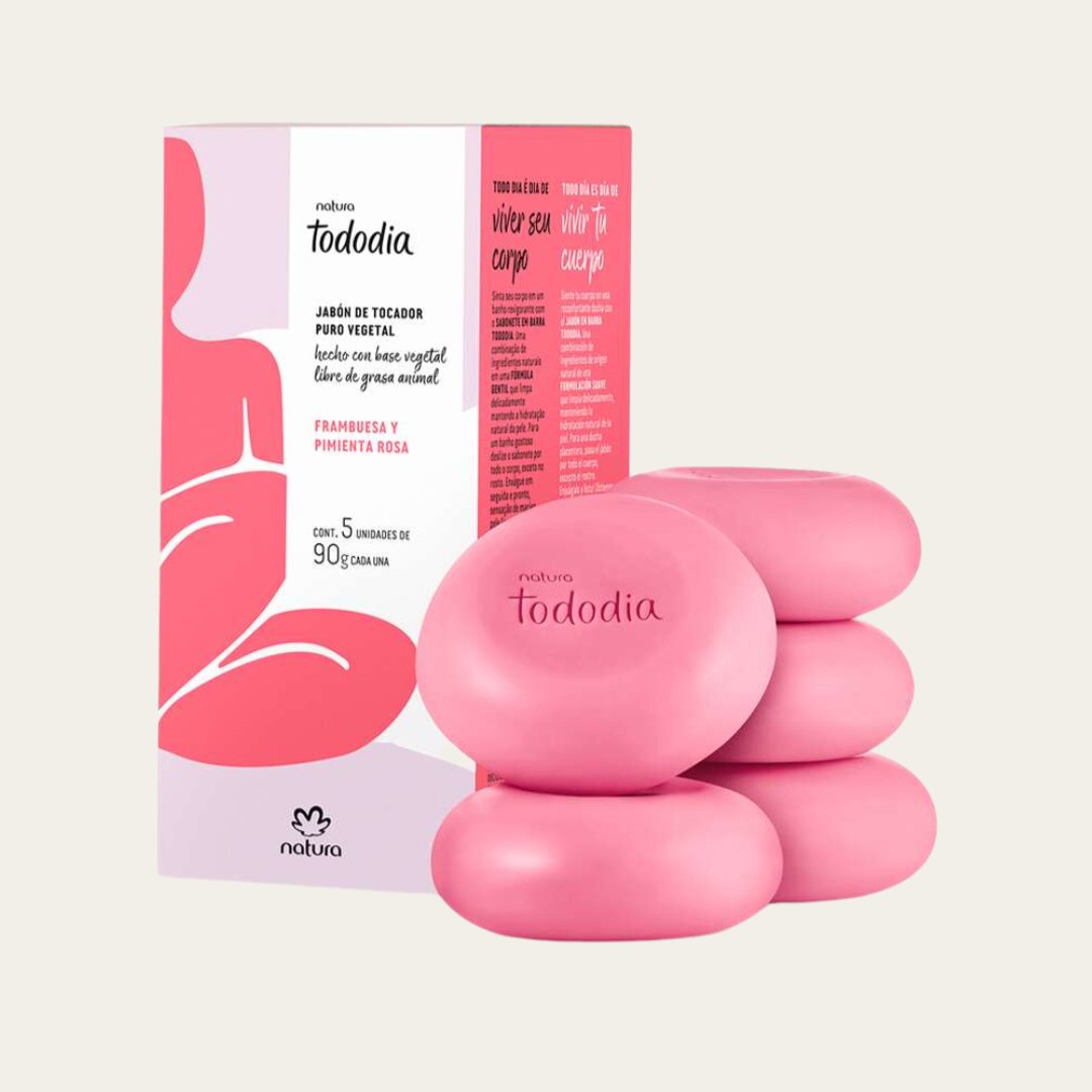 Jabón Corporales Frambuesa y Pimienta Rosa x5