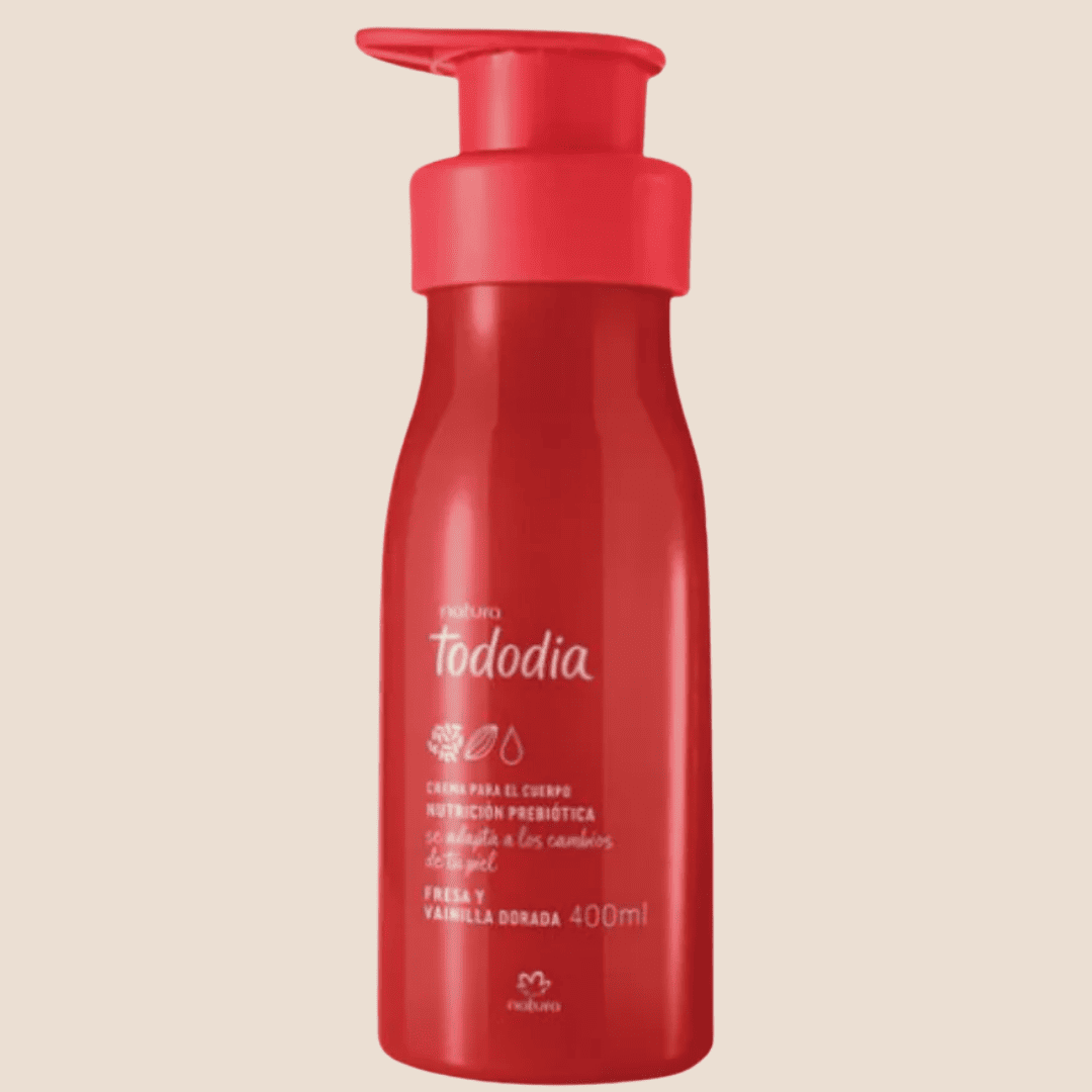 Crema Nutritiva para el Cuerpo Tododia Fresa y Vainilla Dorada
