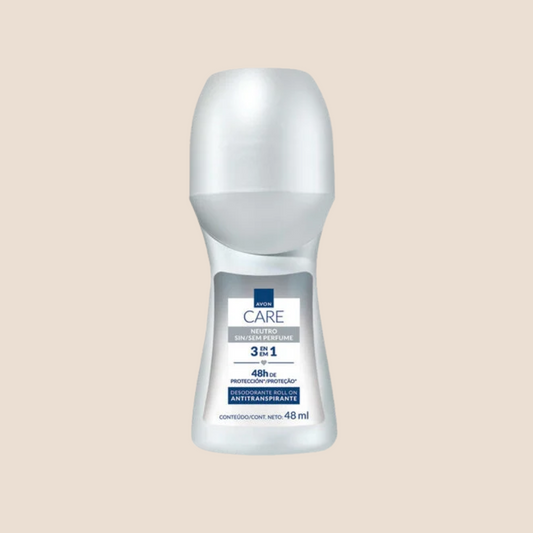 Desodorante Antitranspirante Neutro Roll On 3 en 1 sin perfume