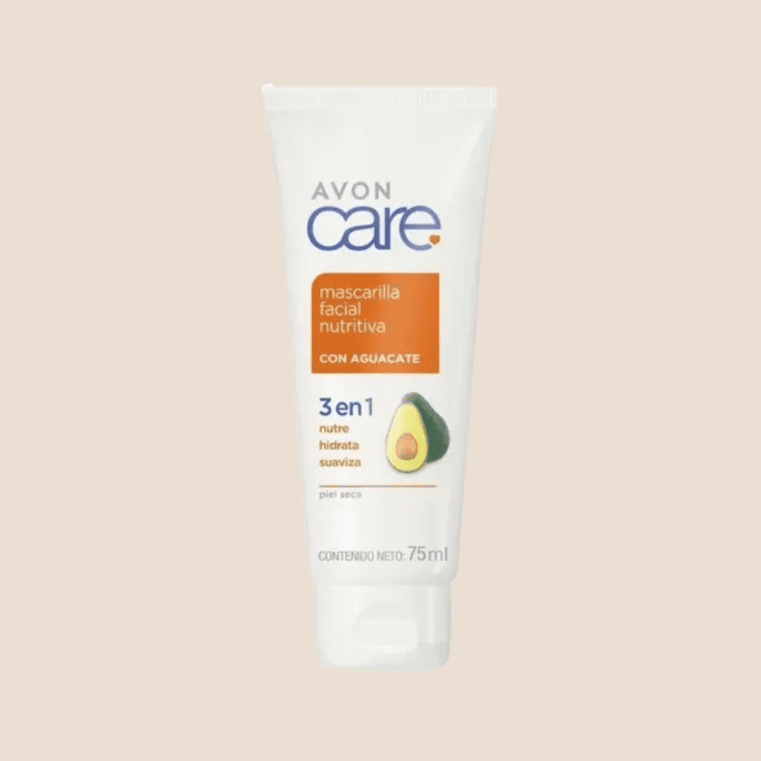 Mascarilla nutritiva Facial Avon Face 3 en 1 aceite de aguacate