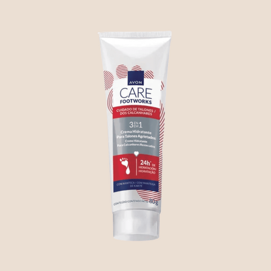 Crema Avon Footworks cuidado de talones agrietados 3 en 1