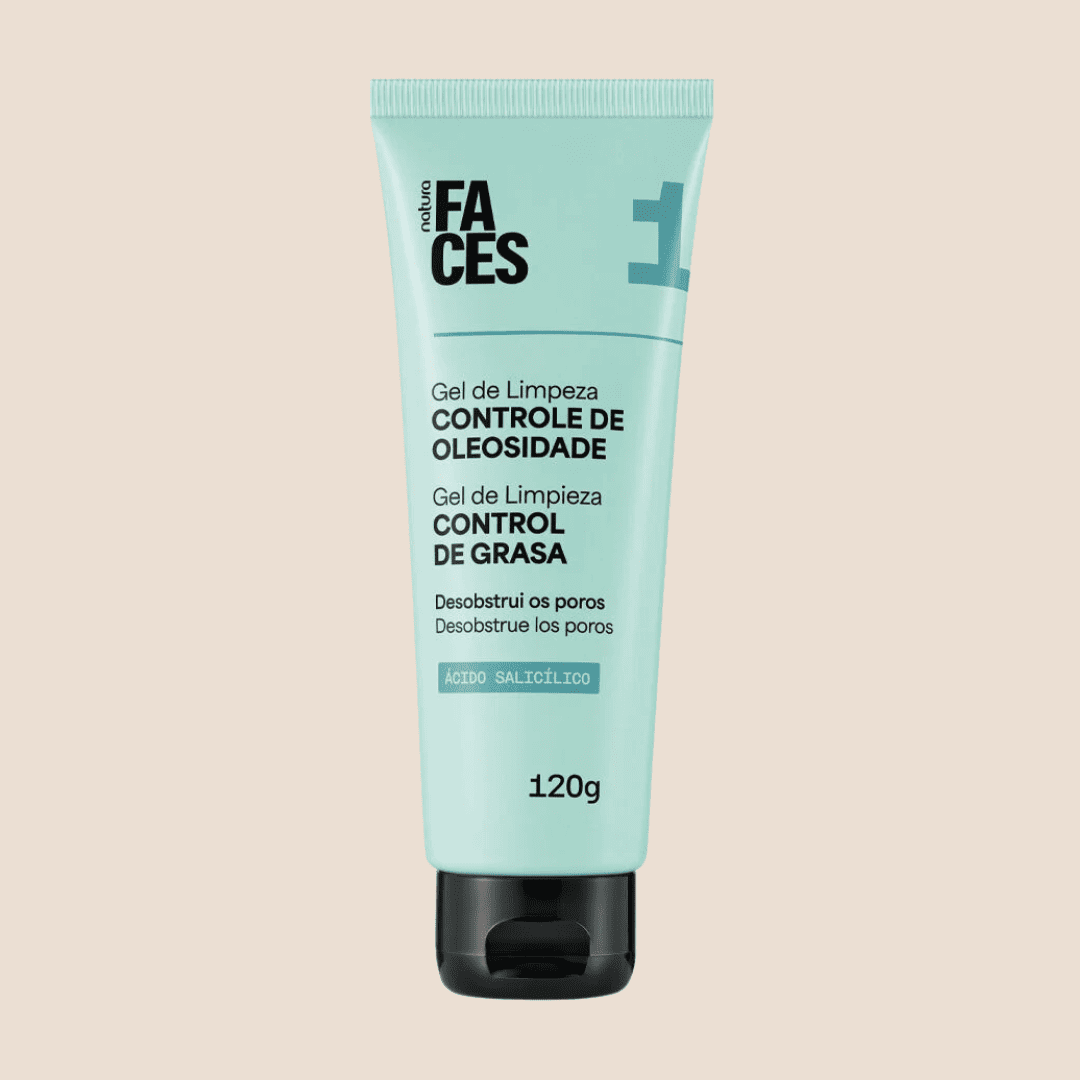 Gel Limpieza Faces + Hidratante Mate Control de Grasa Faces Natura Grasa Día/noche